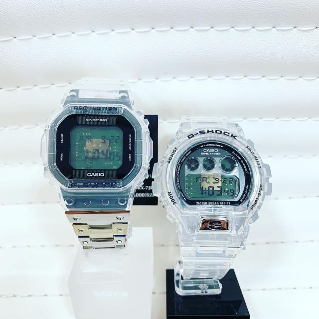 スケルトンG series
左:DWE-5640RX-7JR
右:DW-6940RX-7JR
gshock
20気圧防水

入荷してます！

#柿見時計店　#gshock #DWE-640RX #dw6940rx